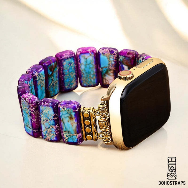 Majestic Tibetan Jasper Stretch Apple Watch Strap
