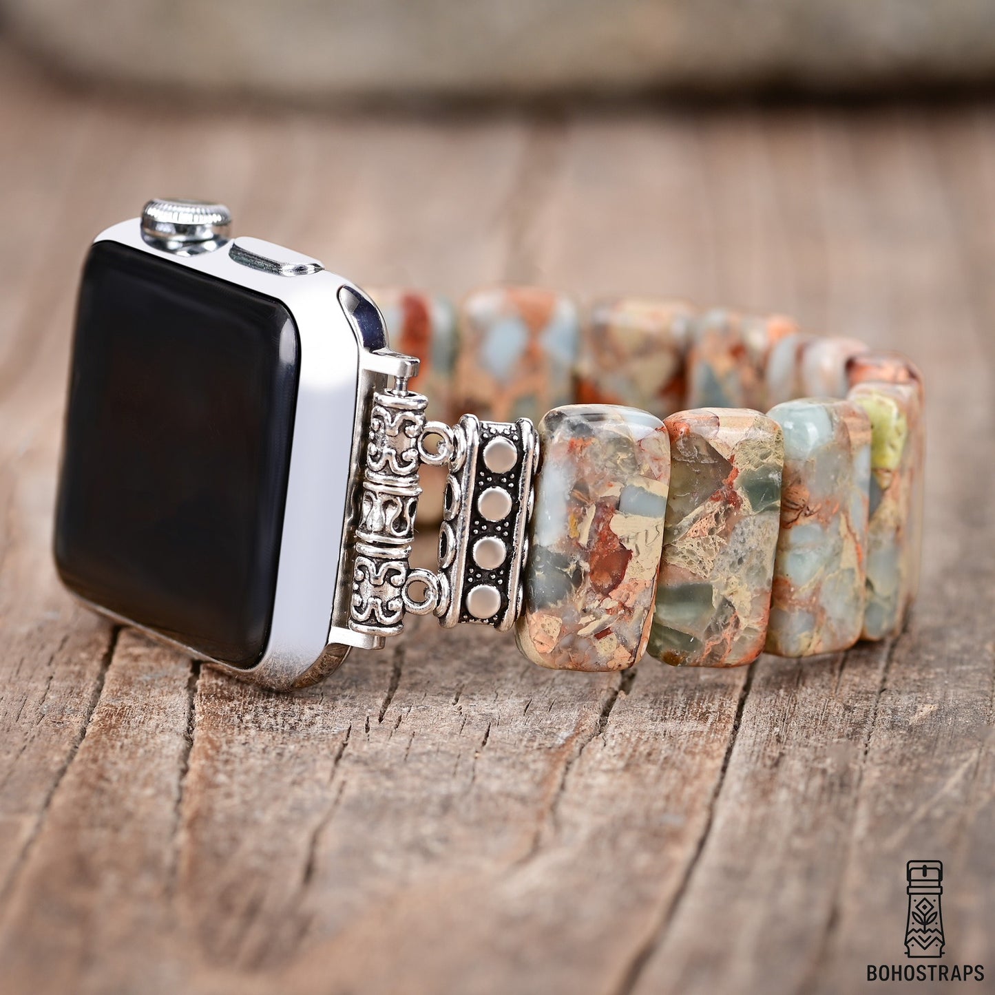 Earth Tibetan Jasper Stretch Apple Watch Strap