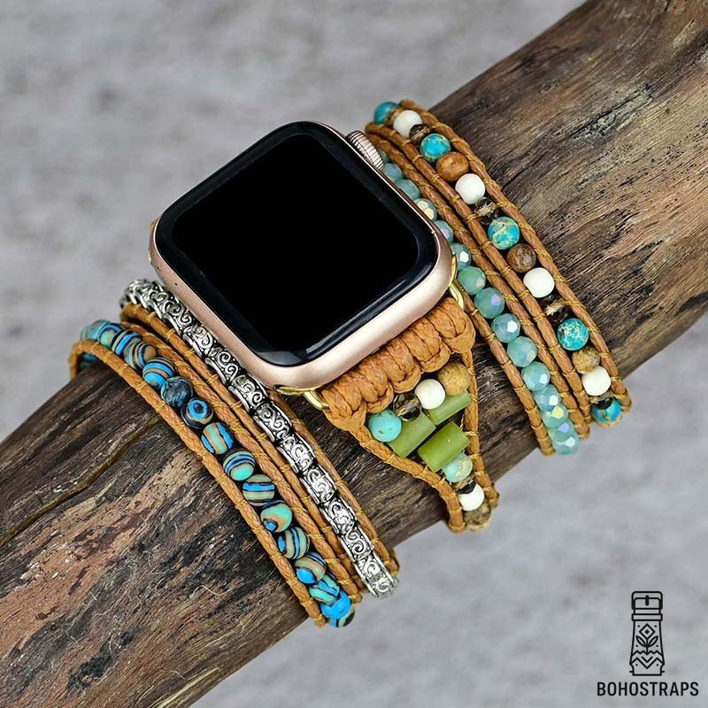 Twisted Ocean Jasper Apple Watch Strap