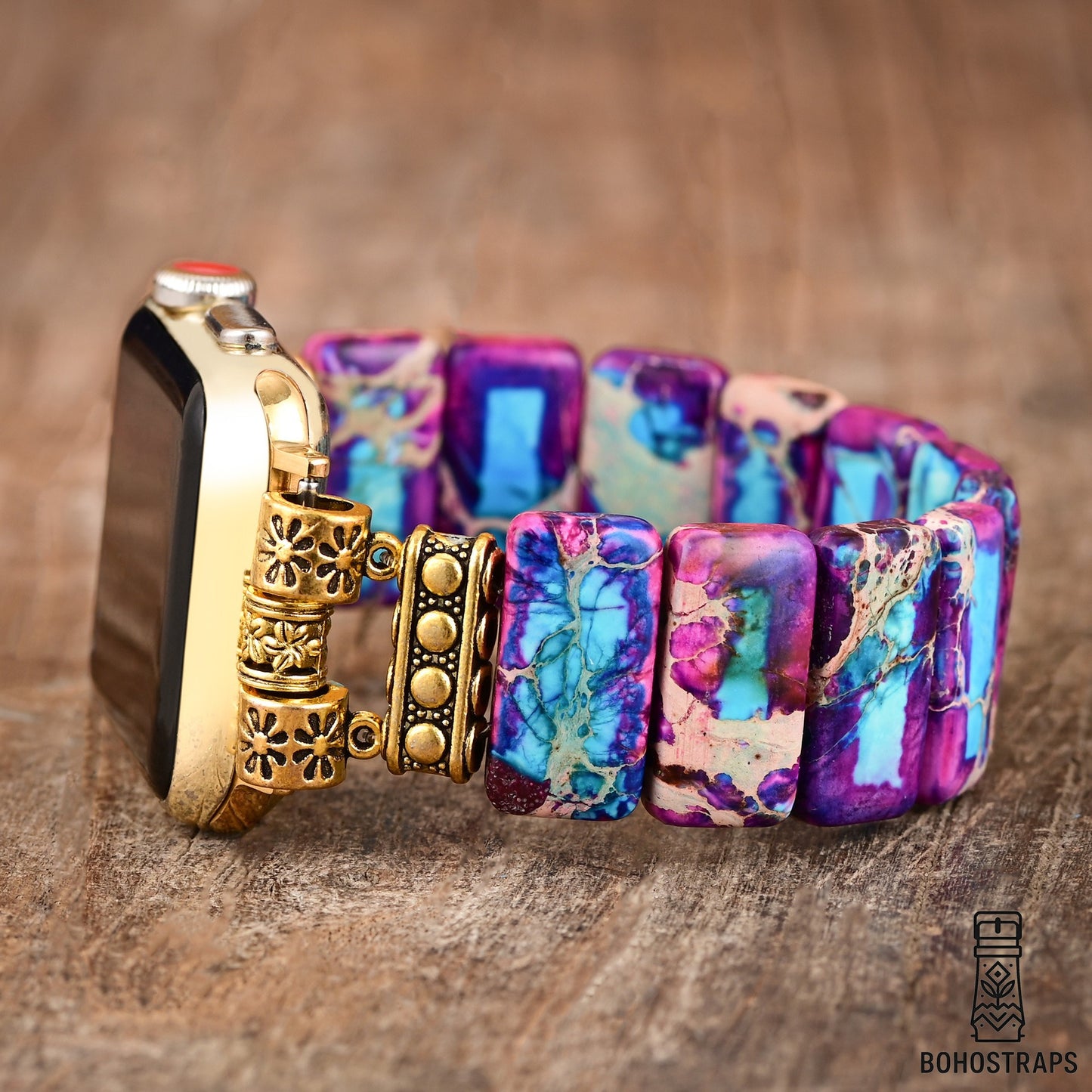 Majestic Tibetan Jasper Stretch Apple Watch Strap