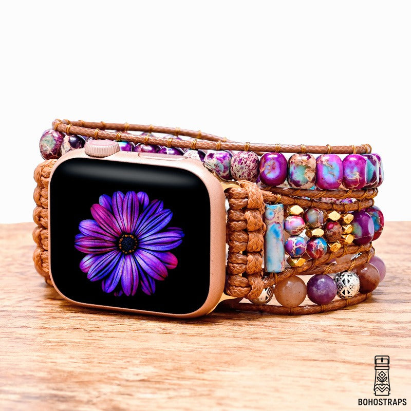 Graceful Purple Jasper Apple Watch Strap