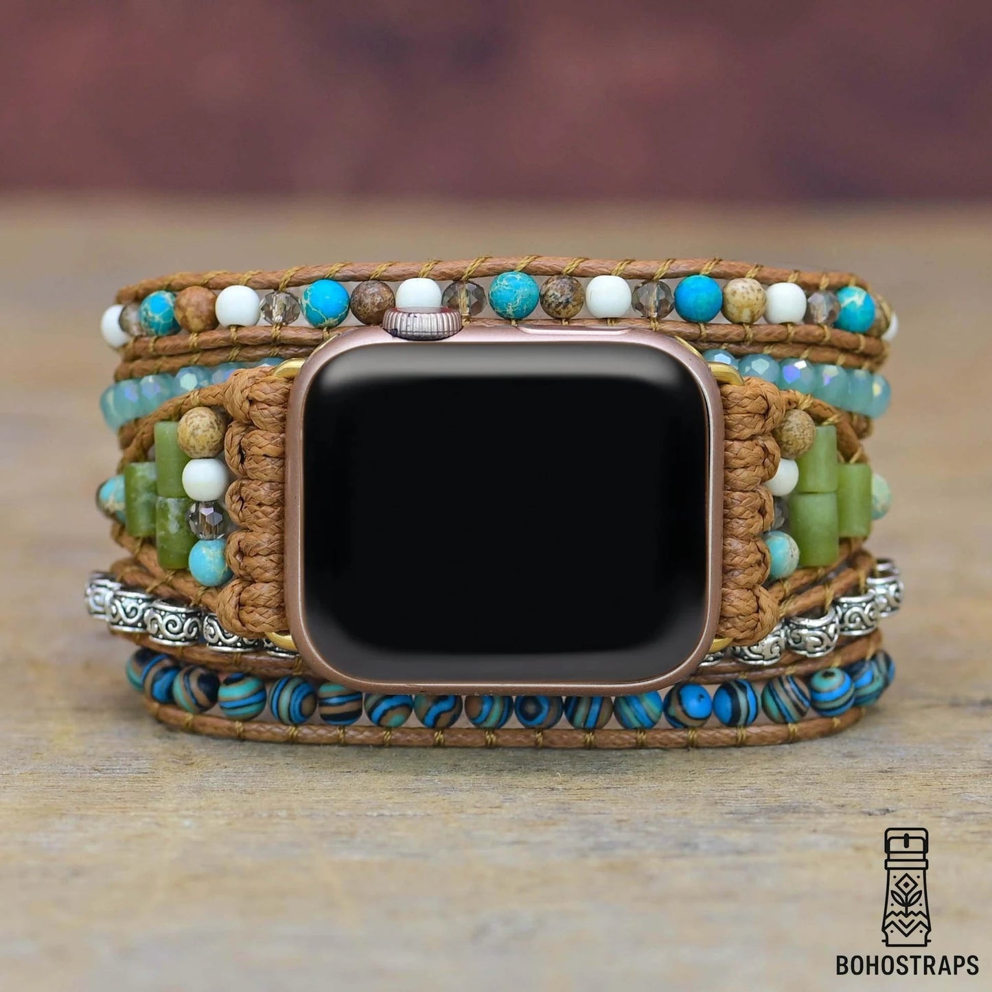 Twisted Ocean Jasper Apple Watch Strap