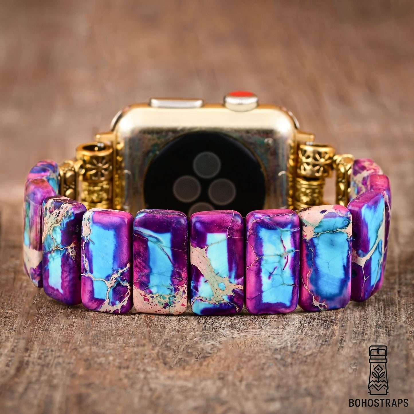 Majestic Tibetan Jasper Stretch Apple Watch Strap