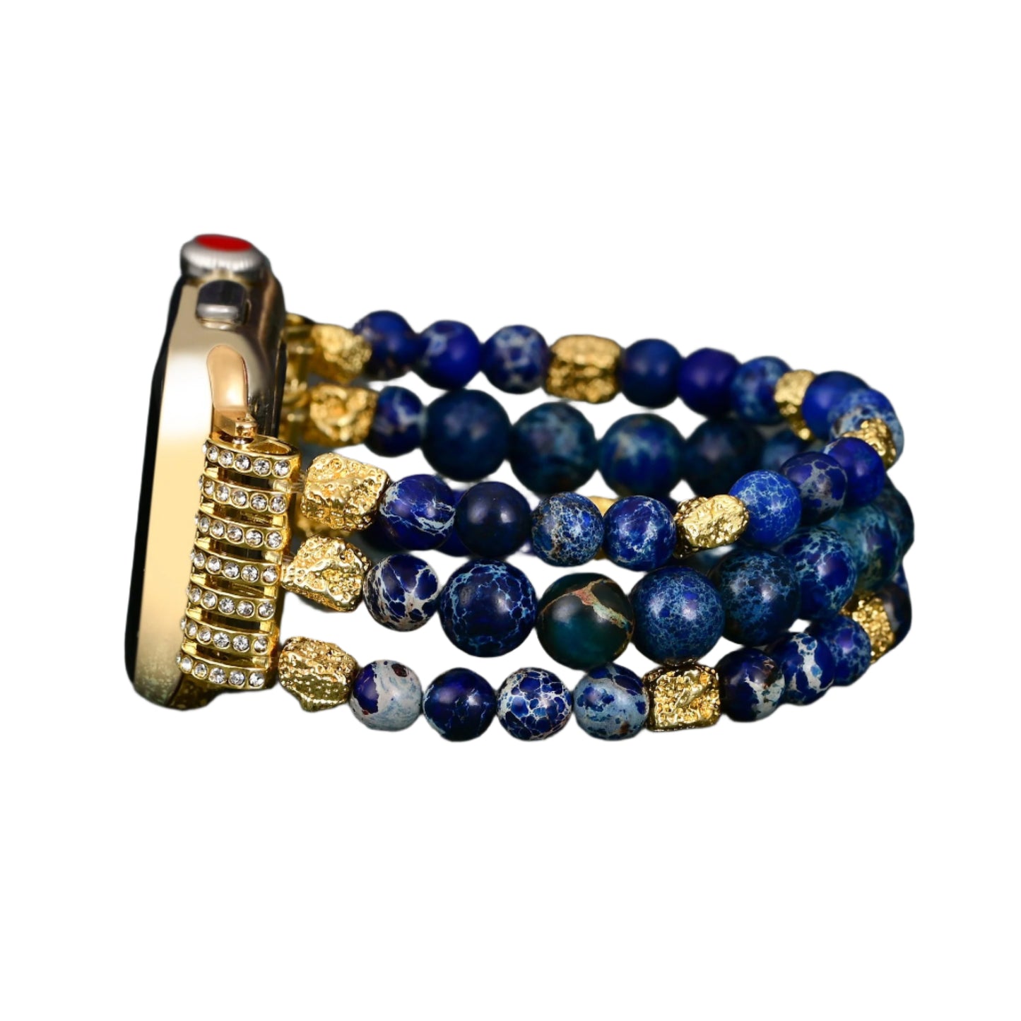 Intense Jasper Stretch Apple Watch Strap - Blue
