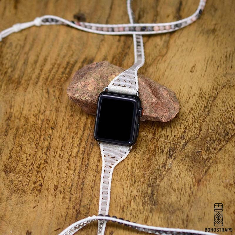 White Labradorite Apple Watch Strap