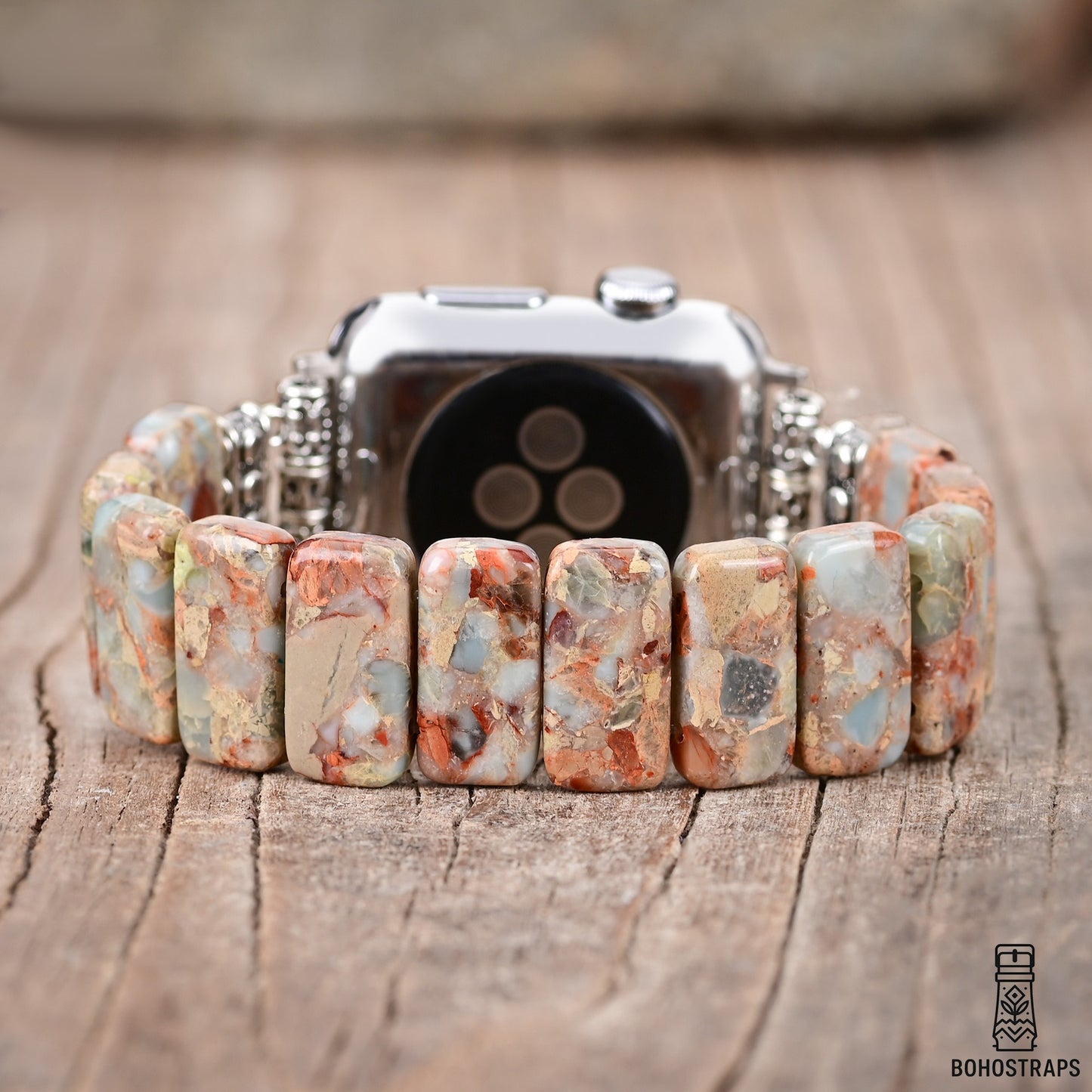 Earth Tibetan Jasper Stretch Apple Watch Strap