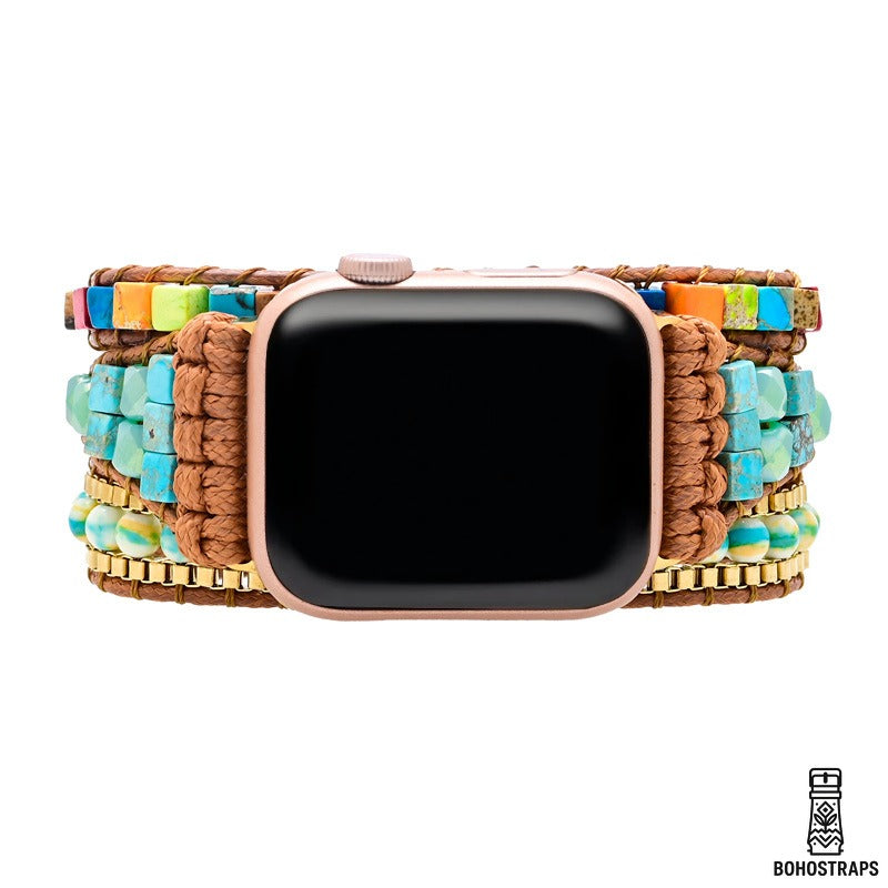 Radiant Earth Apple Watch Strap – Turquoise & Jasper