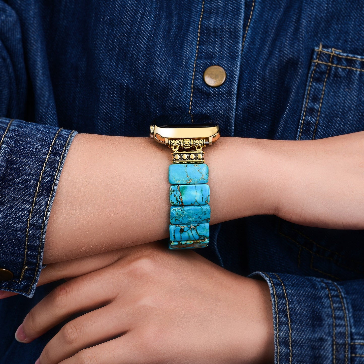 Tibetan Tranquility – Turquoise & Jasper Strap
