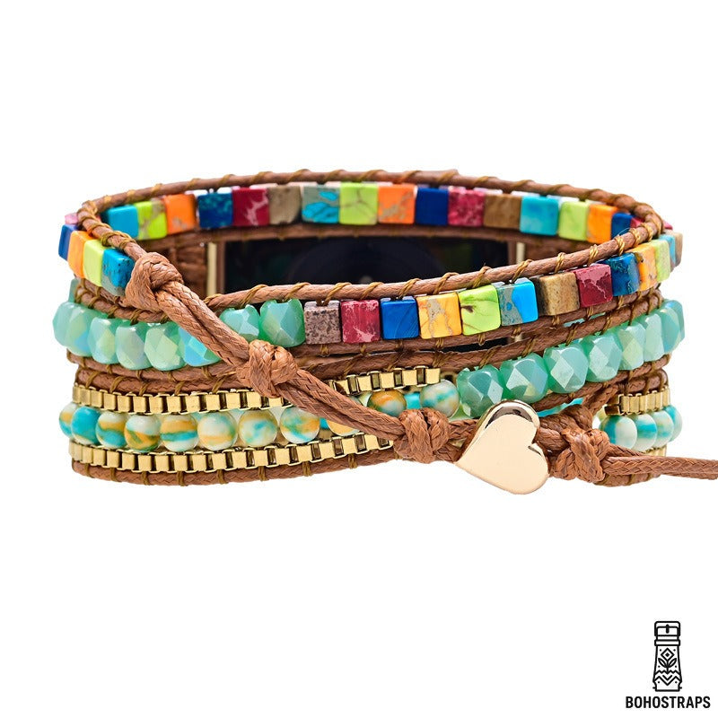 Radiant Earth Apple Watch Strap – Turquoise & Jasper