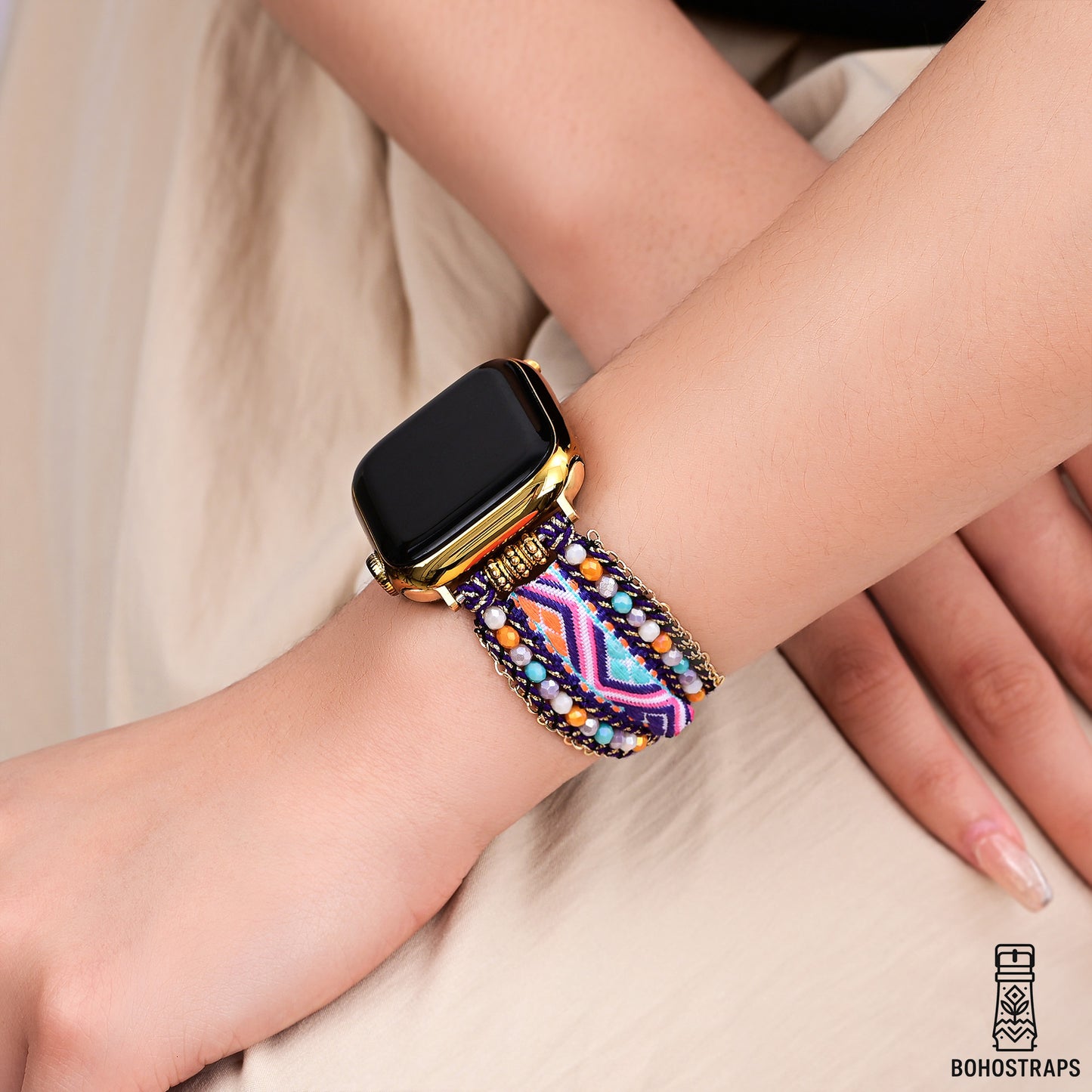 Twilight Purple Boho Weave Watch Strap