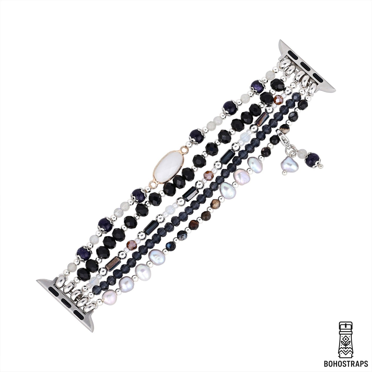 Midnight Balance Natural Stone Apple Watch Strap