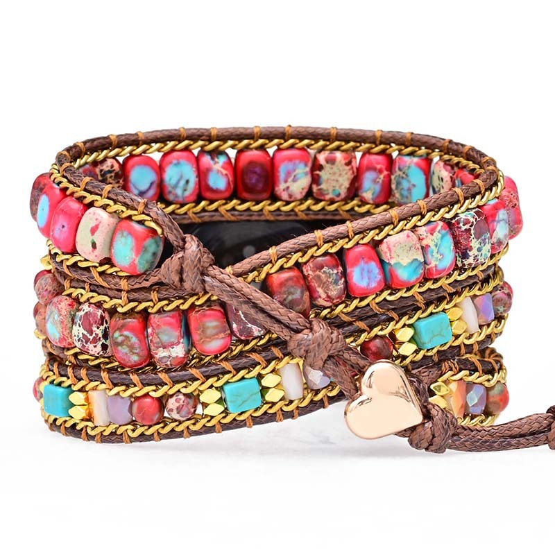 Cherry Emperor Jasper Apple Watch Strap