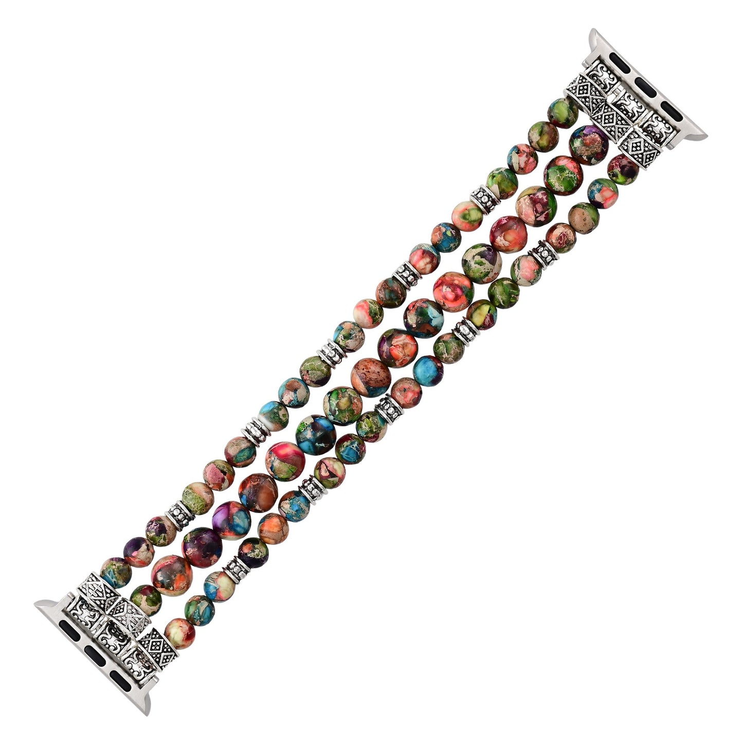 Intense Jasper Stretch Apple Watch Strap - Mottled