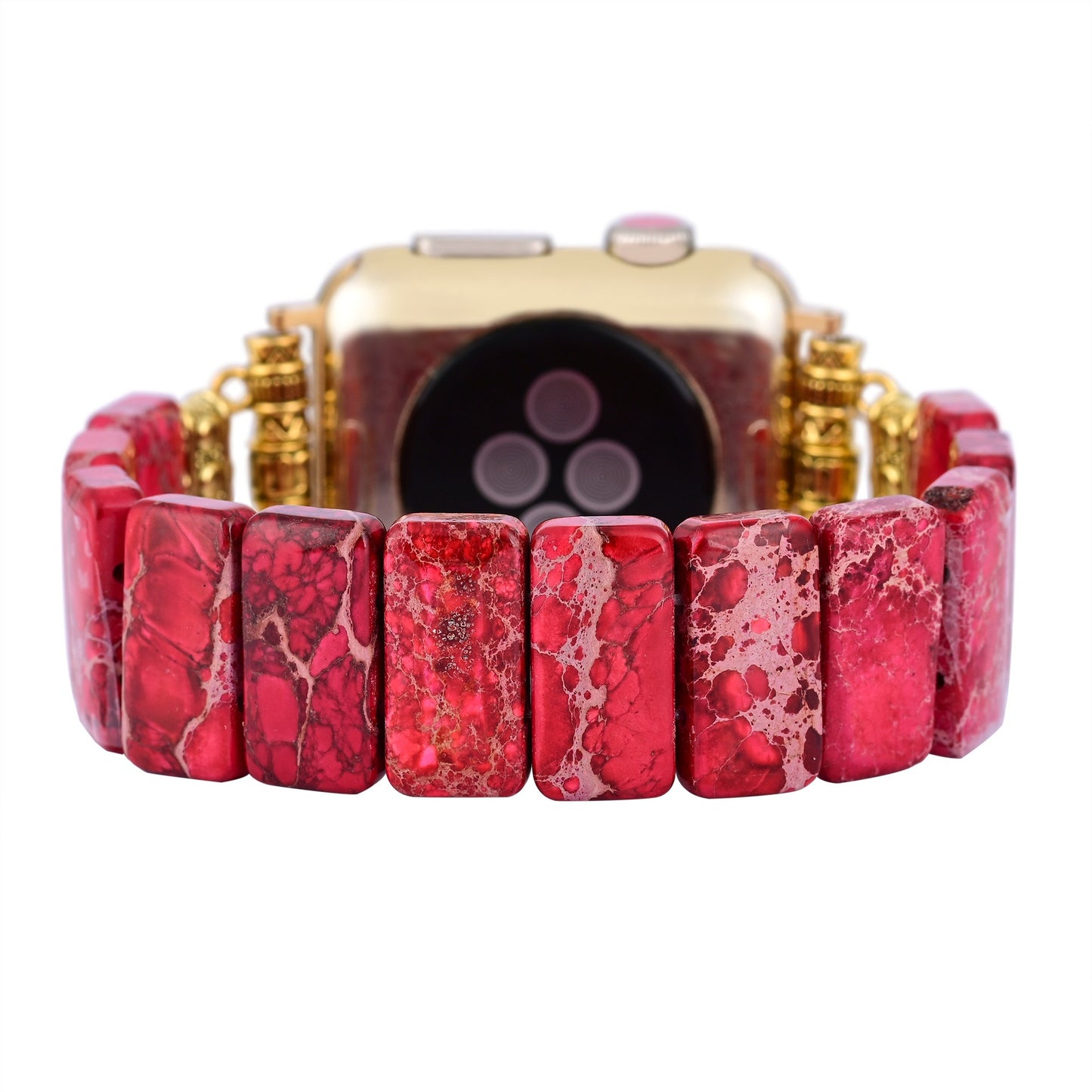 Scarlet Tibetan Jasper Stretch Apple Watch Strap