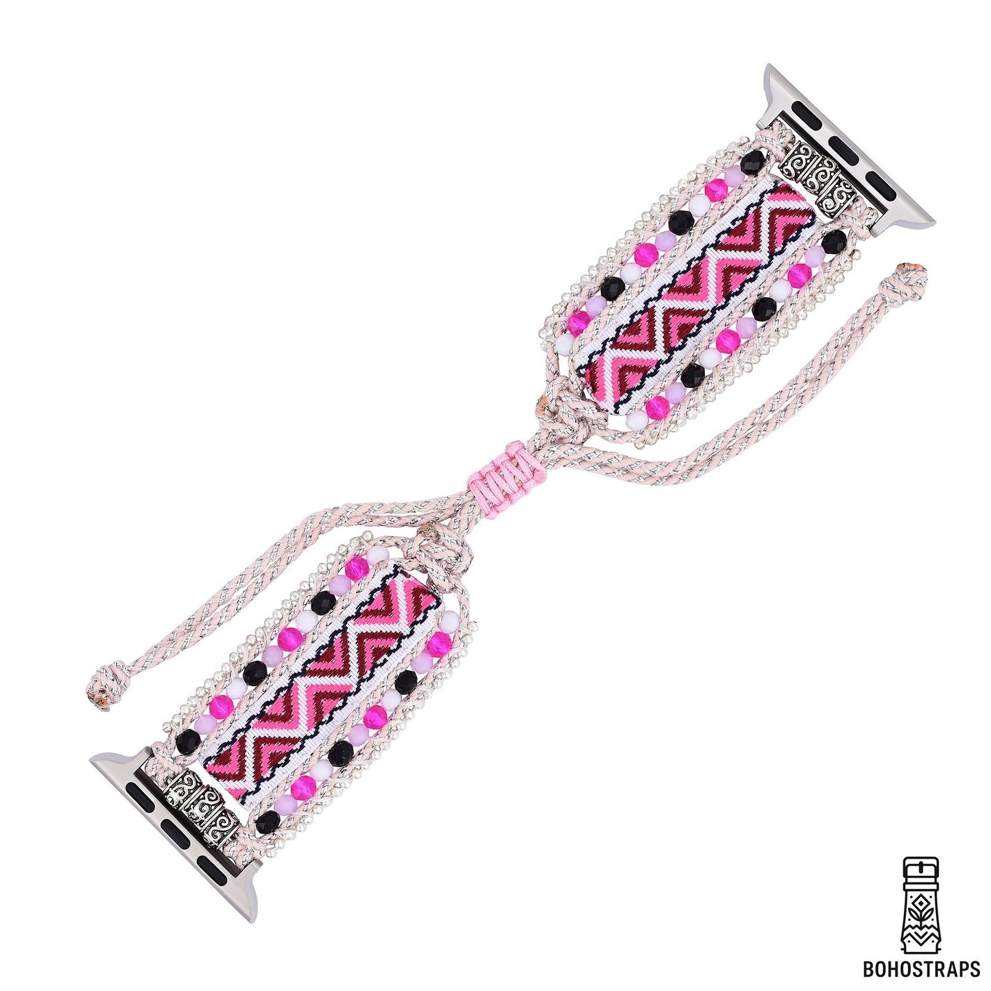 Tribal Pink Woven Apple Watch Strap