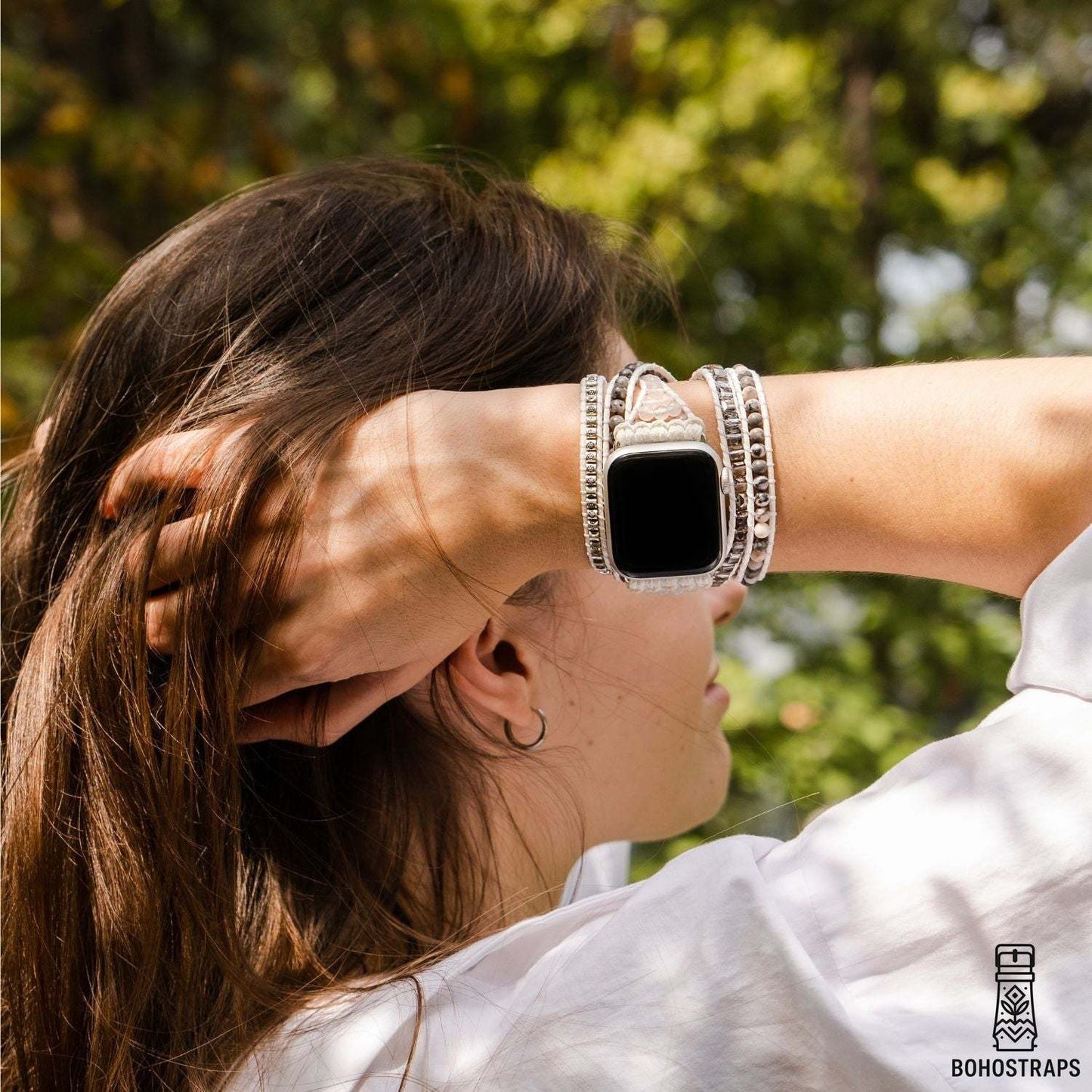 White Labradorite Apple Watch Strap