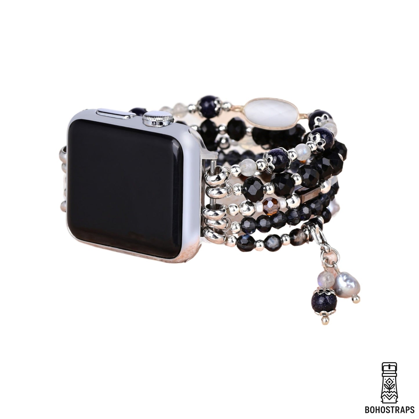 Midnight Balance Natural Stone Apple Watch Strap