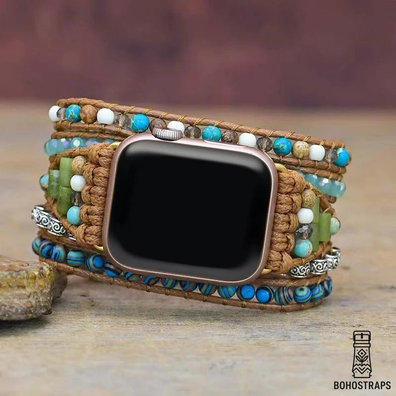 Twisted Ocean Jasper Apple Watch Strap