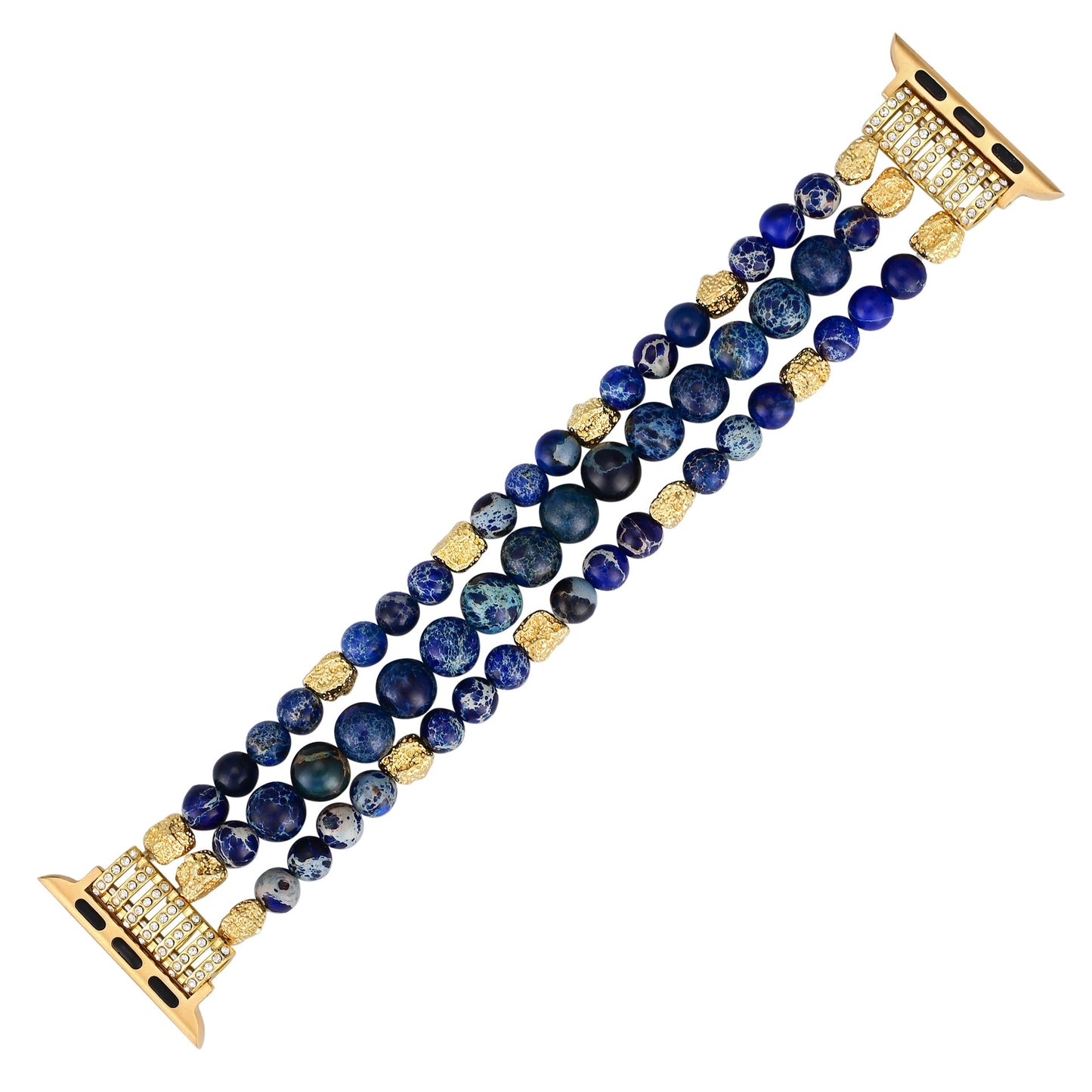 Intense Jasper Stretch Apple Watch Strap - Blue