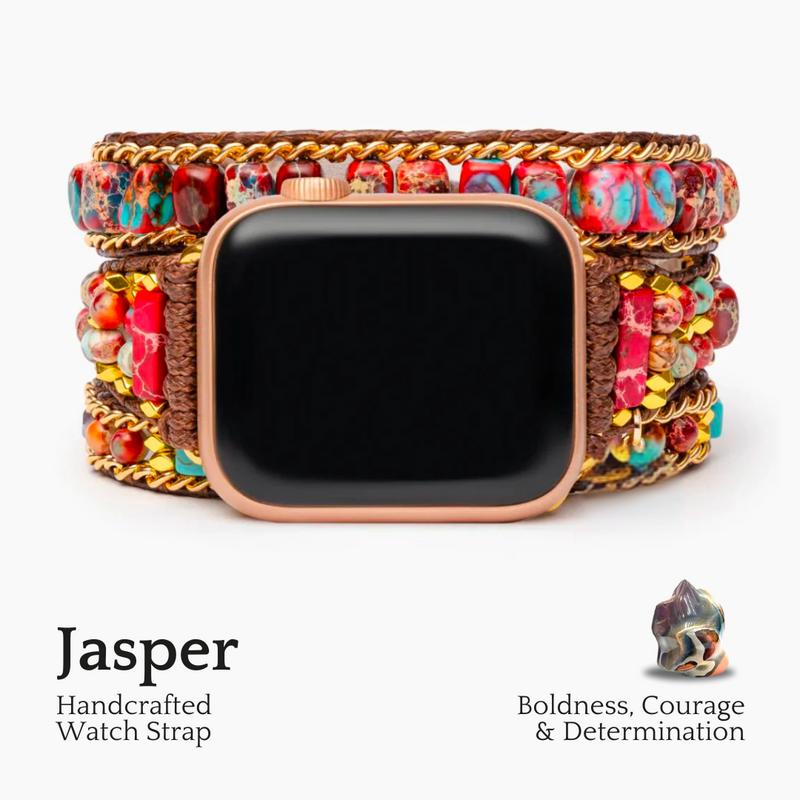 Cherry Emperor Jasper Apple Watch Strap