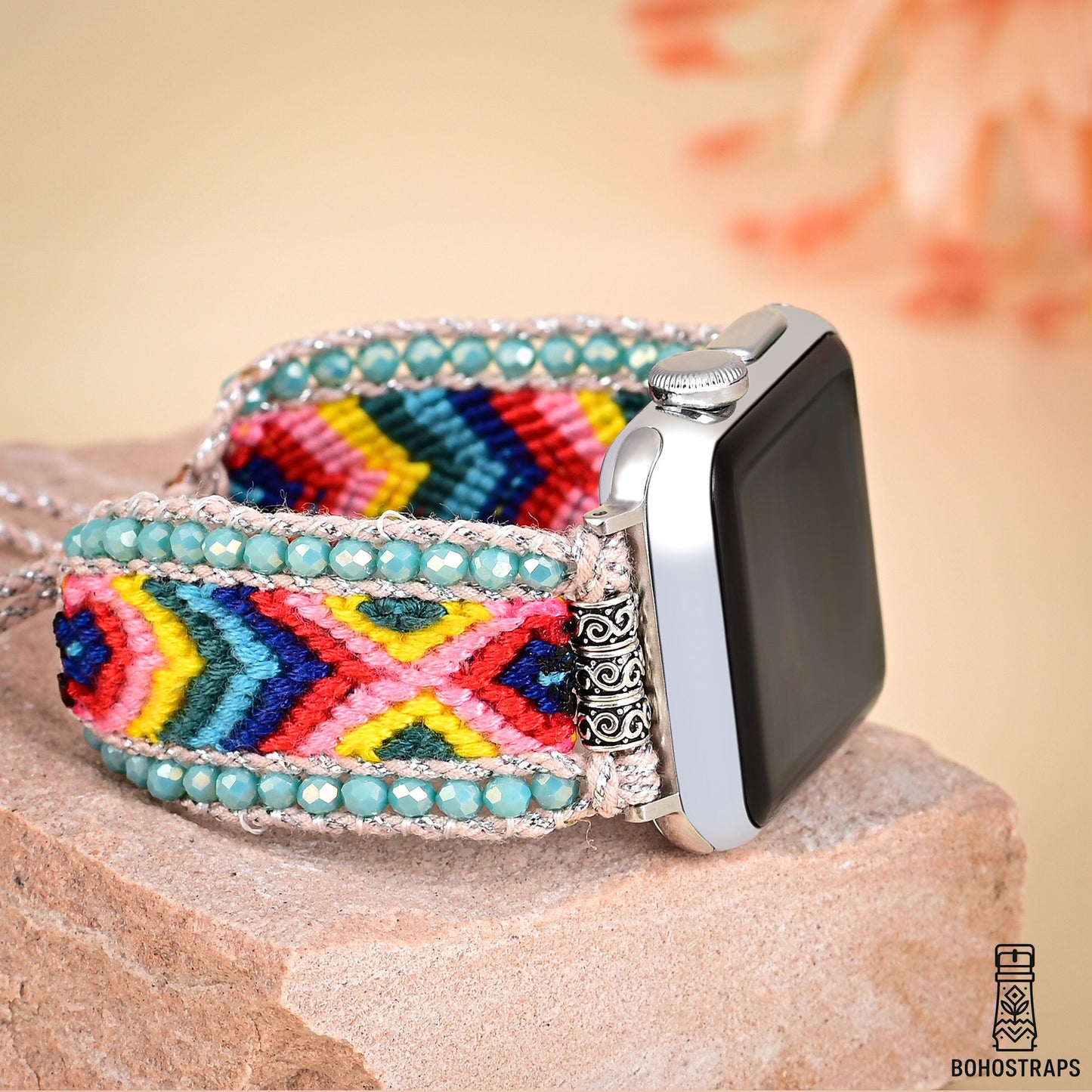 Rainbow Spirit Boho Weave Watch Strap