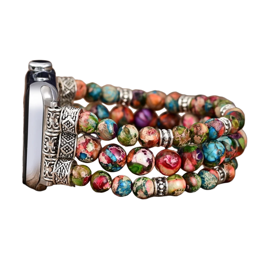 Intense Jasper Stretch Apple Watch Strap - Mottled