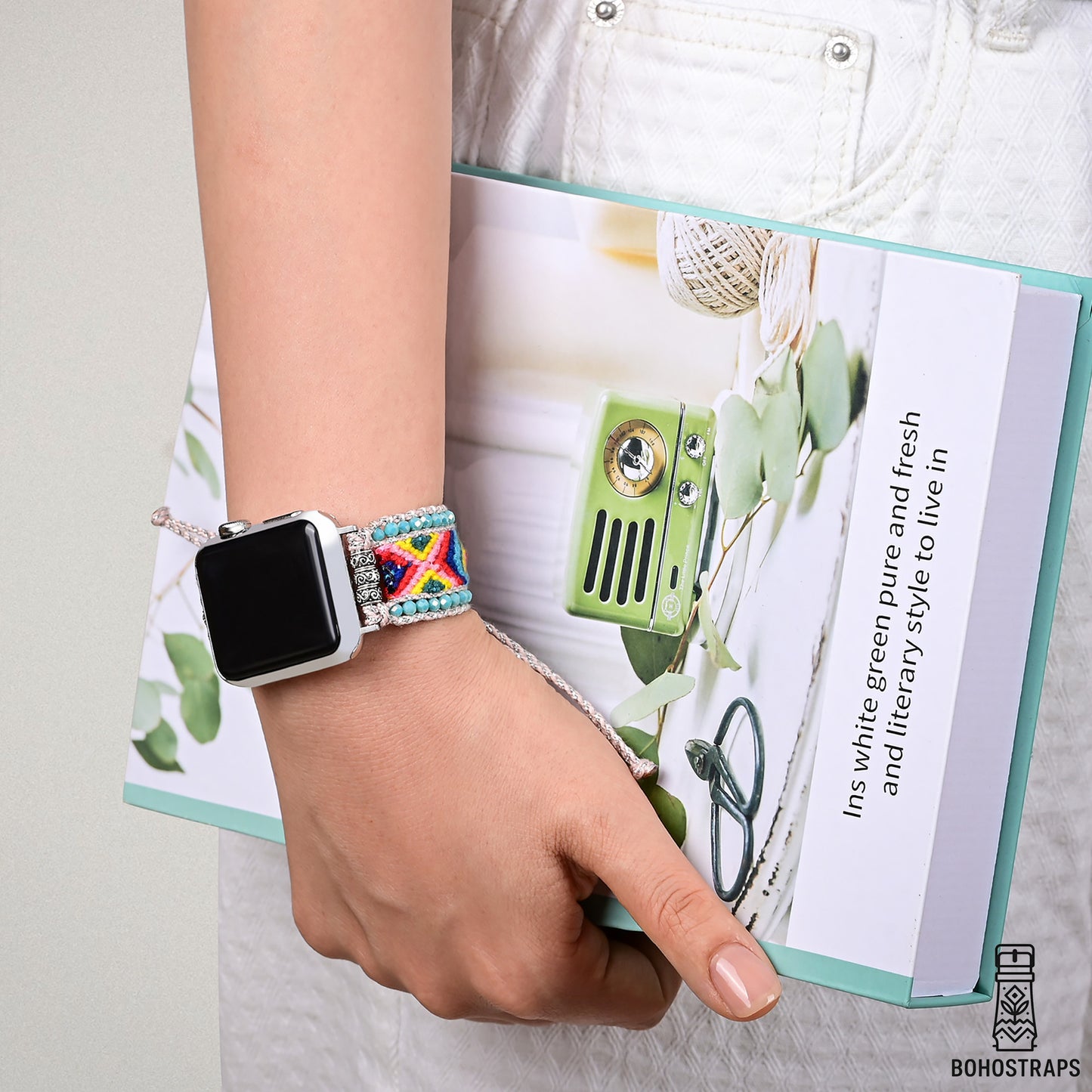 Rainbow Spirit Boho Weave Watch Strap