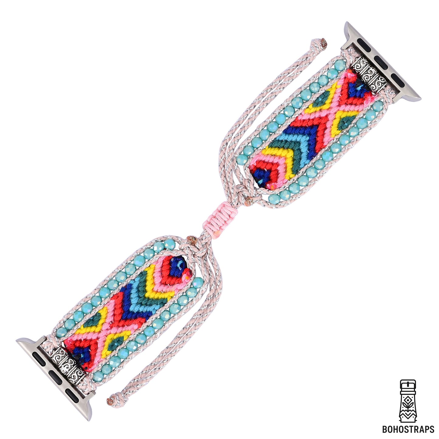 Rainbow Spirit Boho Weave Watch Strap