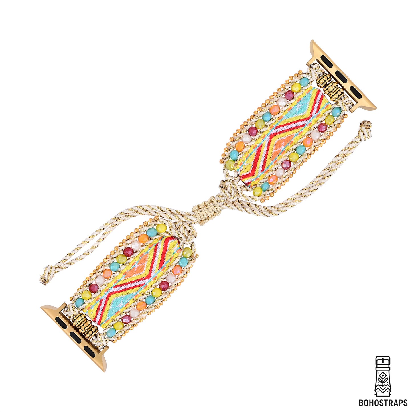 Golden Sunrise Boho Weave Watch Strap