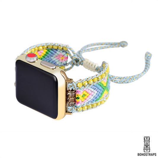 Pastel Meadow Boho Weave Watch Strap