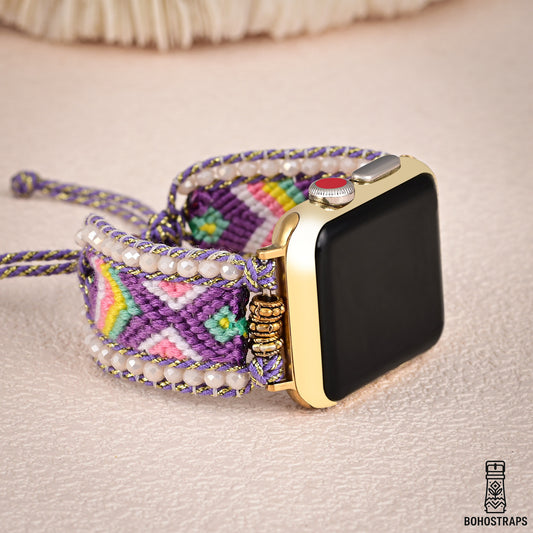 Lavender Dream Boho Weave Watch Strap