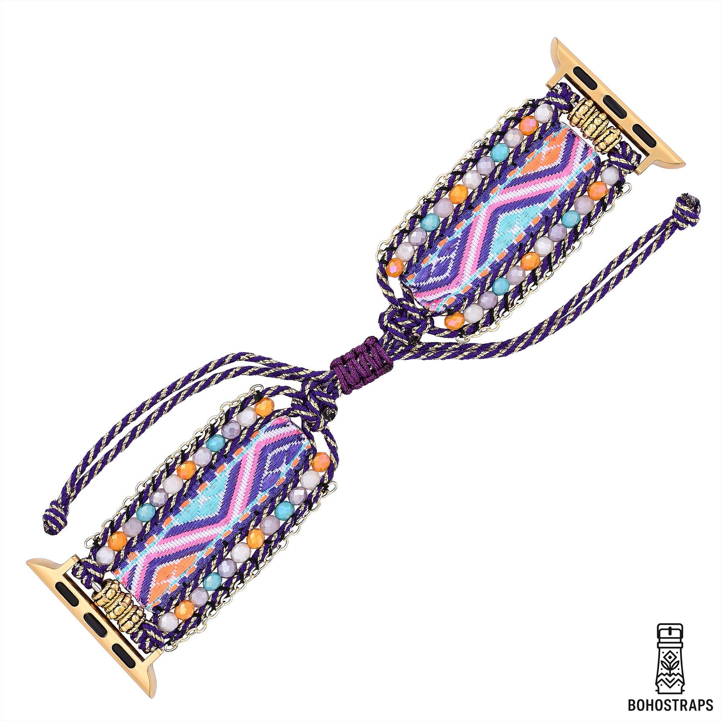 Twilight Purple Boho Weave Watch Strap