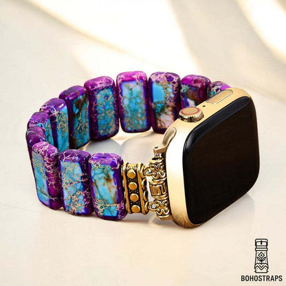 Majestic Tibetan Jasper Stretch Apple Watch Strap