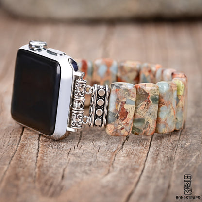 Earth Tibetan Jasper Stretch Apple Watch Strap