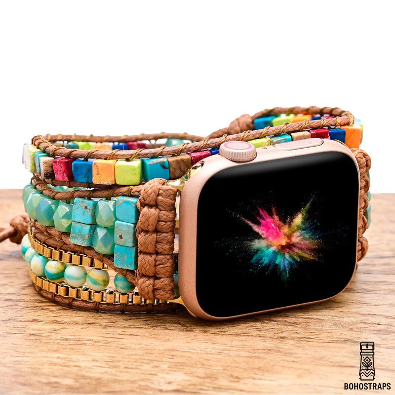 Radiant Earth Apple Watch Strap – Turquoise & Jasper