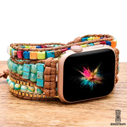Radiant Earth Apple Watch Strap – Turquoise & Jasper