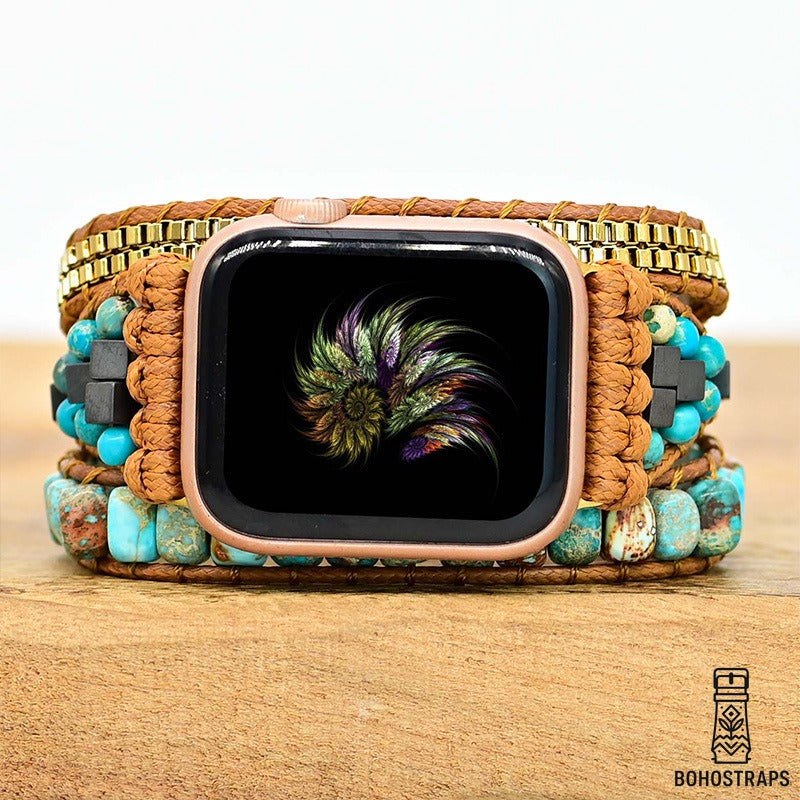 Turquoise Calming Energy Apple Watch Strap