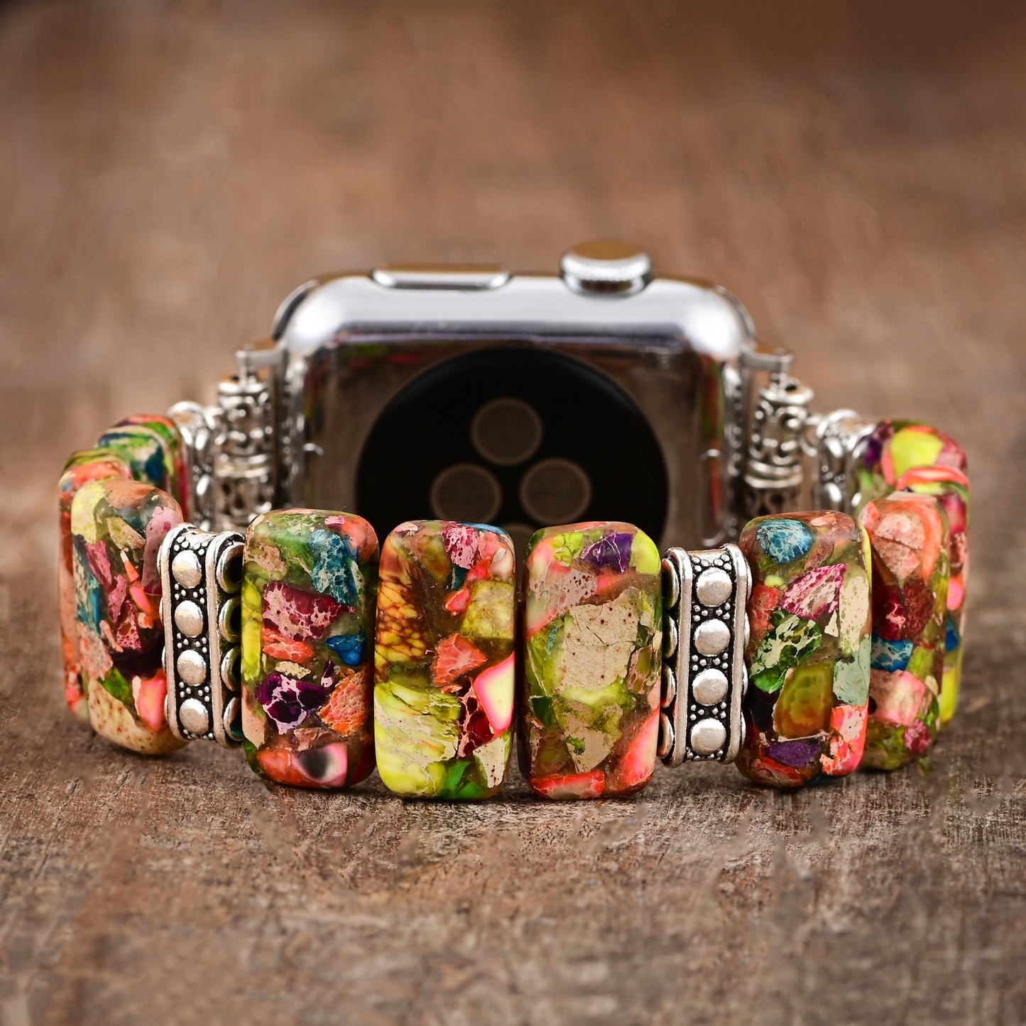 Chic Flower Mottled Stretch Apple Watch Strap