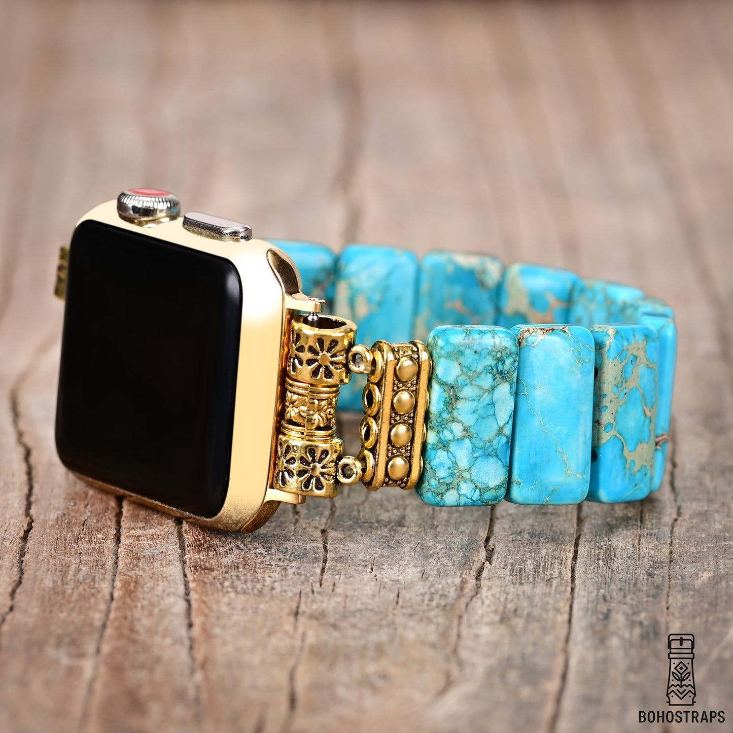 Tibetan Tranquility – Turquoise & Jasper Strap