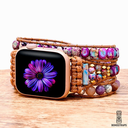 Graceful Purple Jasper Apple Watch Strap