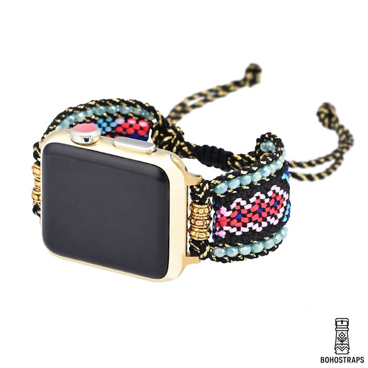 Midnight Echo Boho Weave Watch Strap
