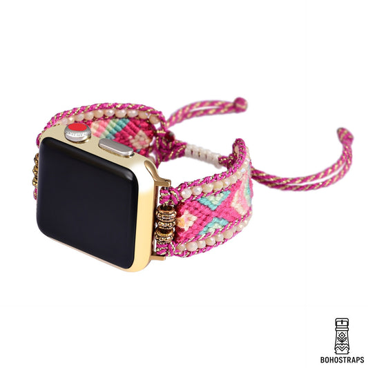 Sunset Bloom Woven Apple Watch Strap