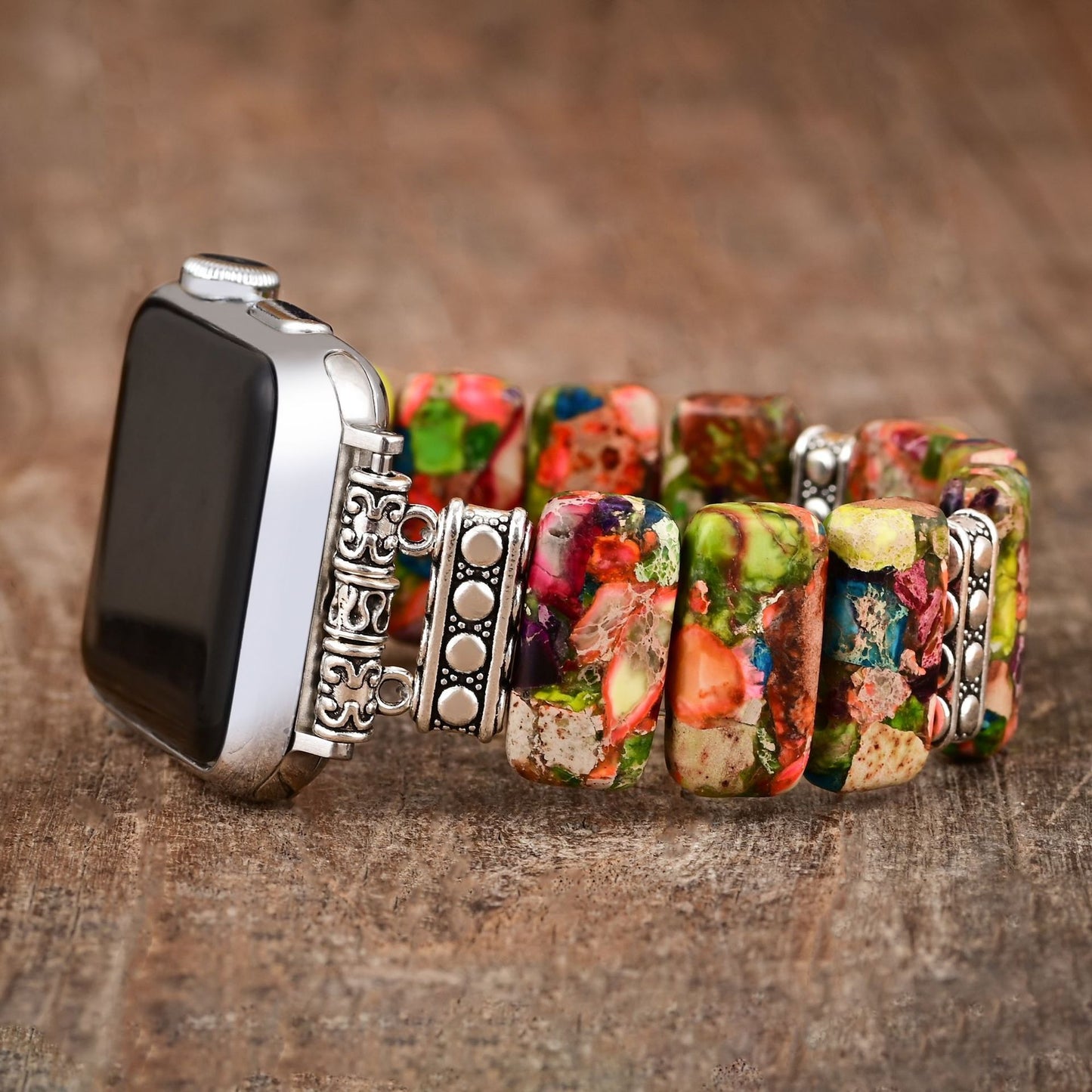 Chic Flower Mottled Stretch Apple Watch Strap