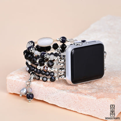 Midnight Balance Natural Stone Apple Watch Strap