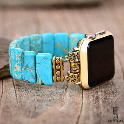 Tibetan Tranquility – Turquoise & Jasper Strap