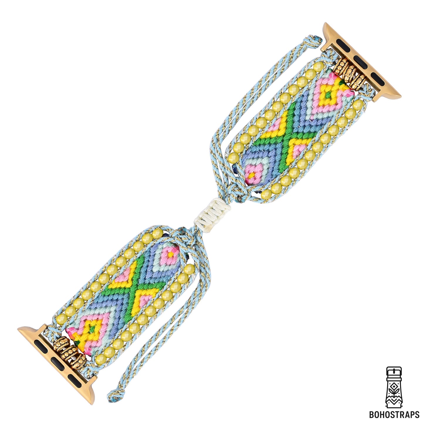 Pastel Meadow Boho Weave Watch Strap