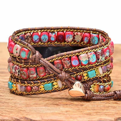Cherry Emperor Jasper Apple Watch Strap