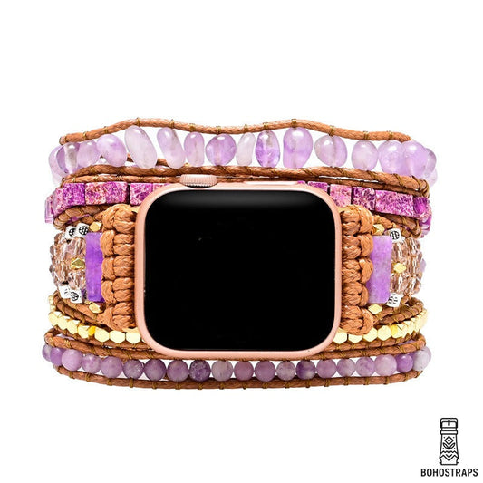 Amethyst & Purple Jade Radiance Apple Watch Strap