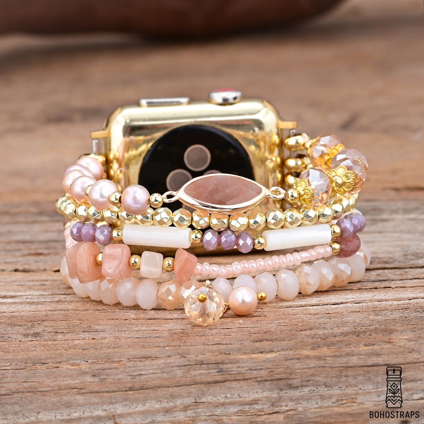 Blush Rhodochrosite Apple Watch Strap