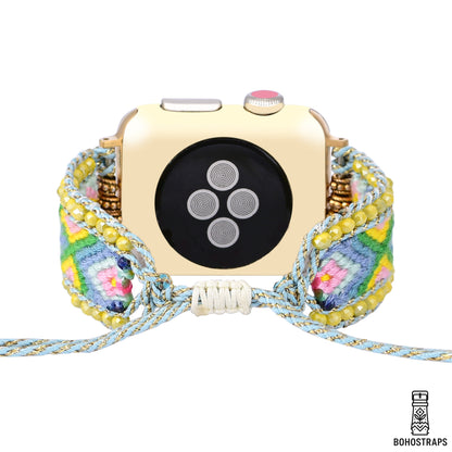 Pastel Meadow Boho Weave Watch Strap
